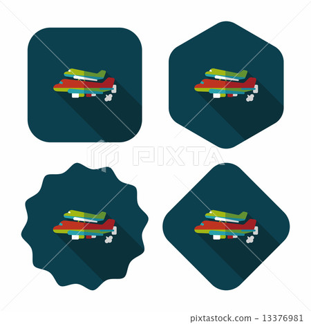 Spaceship flat icon with long shadow,eps10 13376981