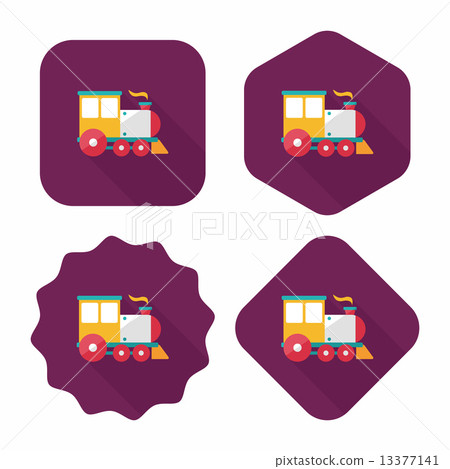 Transportation train flat icon with long shadow,eps10 13377141