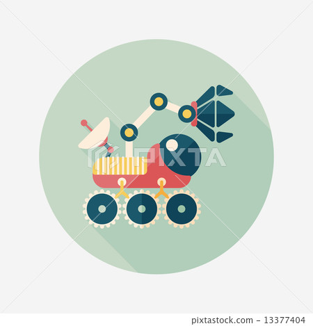 Space Rover flat icon with long shadow,eps10 Space Rover flat icon with long shadow,eps10 13377404