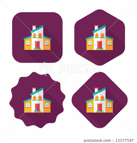 Building flat icon with long shadow,eps10 Building flat icon with long shadow,eps10 13377597