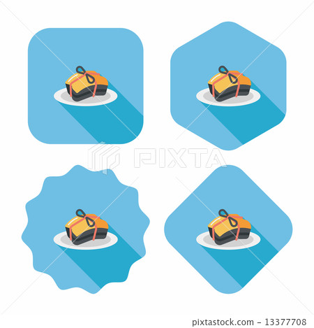 Chinese New Year flat icon with long shadow,eps10, Chinese cuisi 13377708