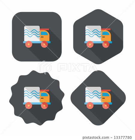 Transportation truck flat icon with long shadow,eps10 Transportation truck flat icon with long shadow,eps10 13377780