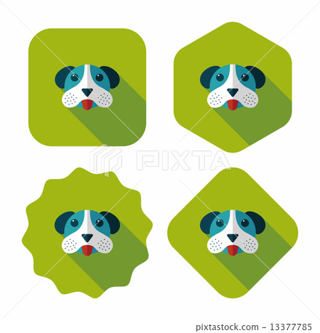 Pet dog flat icon with long shadow, eps10 Pet dog flat icon with long shadow, eps10 13377785