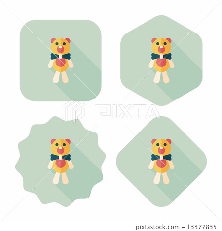 teddy bear flat icon with long shadow,eps10 teddy bear flat icon with long shadow,eps10 13377835