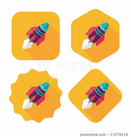 Spaceship flat icon with long shadow,eps10 Spaceship flat icon with long shadow,eps10 13378119