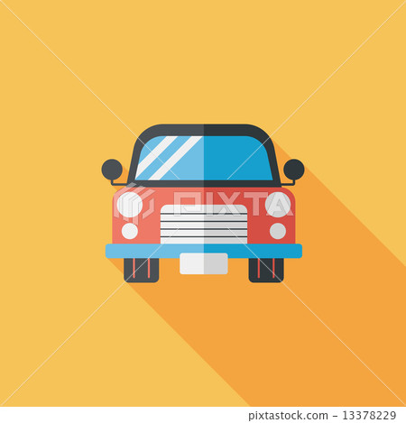 Transportation car flat icon with long shadow,eps10 Transportation car flat icon with long shadow,eps10 13378229