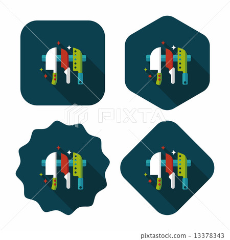 kitchenware knife flat icon with long shadow,eps10 kitchenware knife flat icon with long shadow,eps10 13378343