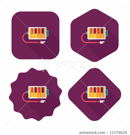 piano flat icon with long shadow piano flat icon with long shadow 13379029