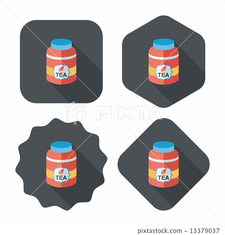 tea canister flat icon with long shadow,eps10 tea canister flat icon with long shadow,eps10 13379037
