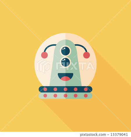 Space alien flat icon with long shadow,eps10 Space alien flat icon with long shadow,eps10 13379041