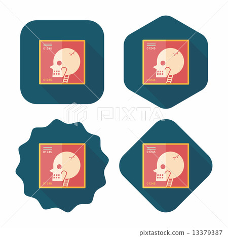 xray flat icon with long shadow xray flat icon with long shadow 13379387