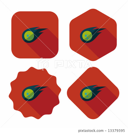 Space Meteorite flat icon with long shadow,eps10 Space Meteorite flat icon with long shadow,eps10 13379395