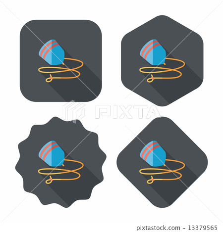 peg top flat icon with long shadow,eps10 13379565