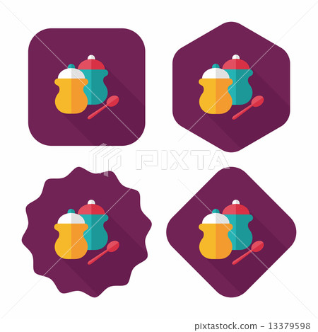 kitchenware pepper bottle flat icon with long shadow,eps10 kitchenware pepper bottle flat icon with long shadow,eps10 13379598