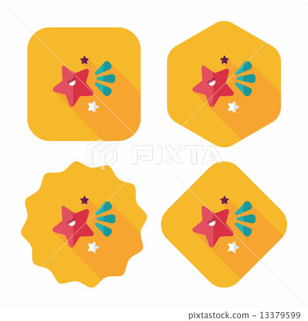 Space star flat icon with long shadow,eps10 Space star flat icon with long shadow,eps10 13379599