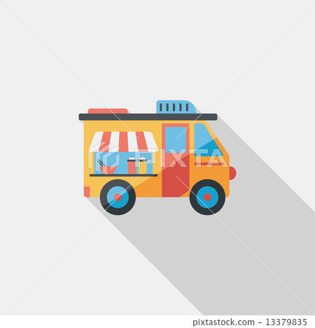 Transportation vendor carts flat icon with long shadow,eps10 Transportation vendor carts flat icon with long shadow,eps10 13379835