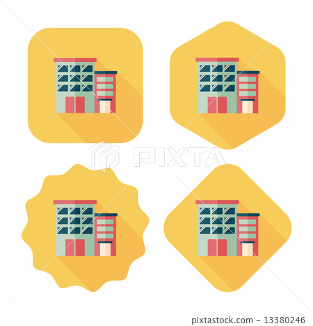 Building apartment flat icon with long shadow,eps10 Building apartment flat icon with long shadow,eps10 13380246