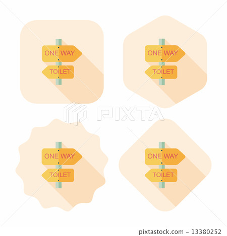 Signpost flat icon with long shadow,eps10 Signpost flat icon with long shadow,eps10 13380252
