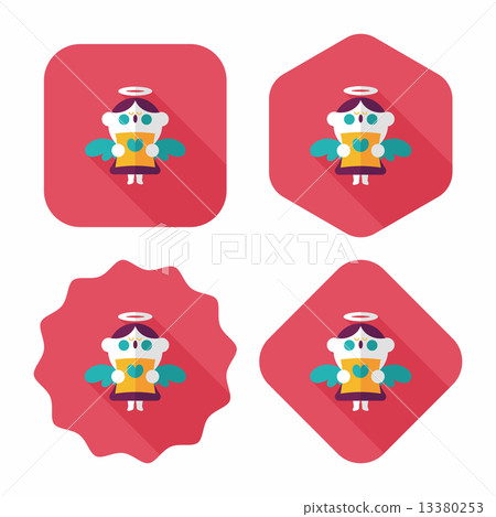 Wedding angel choir flat icon with long shadow,eps10 Wedding angel choir flat icon with long shadow,eps10 13380253
