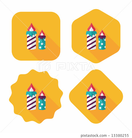 Candle flat icon with long shadow,eps10 Candle flat icon with long shadow,eps10 13380255