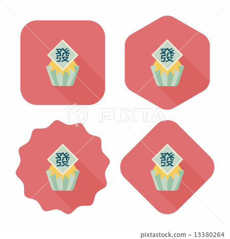 Chinese New Year flat icon with long shadow,eps10 ,Chinese steam Chinese New Year flat icon with long shadow,eps10 ,Chinese steam 13380264