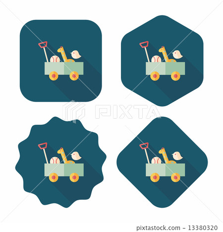 toy cart flat icon with long shadow,eps10 toy cart flat icon with long shadow,eps10 13380320