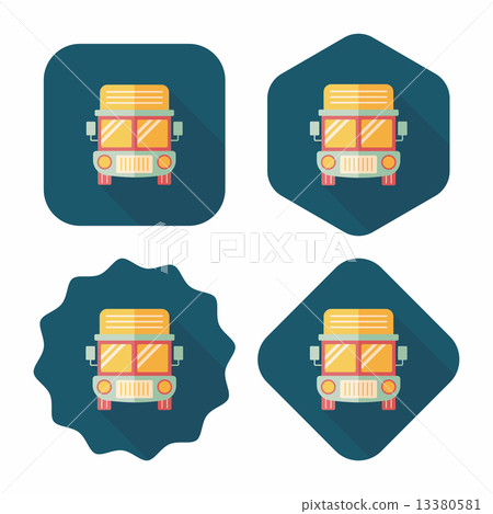 Transportation truck flat icon with long shadow,eps10 13380581