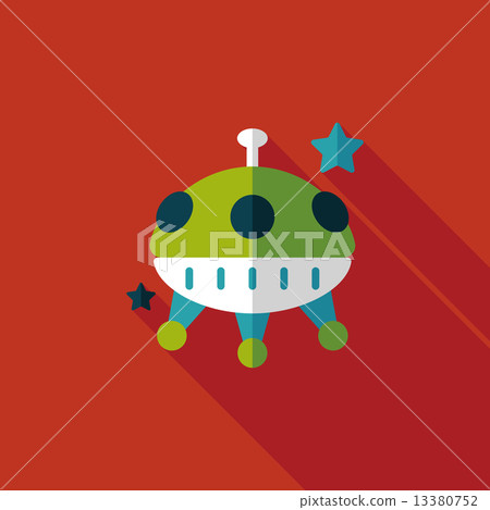 Space UFO flat icon with long shadow, eps10 Space UFO flat icon with long shadow, eps10 13380752