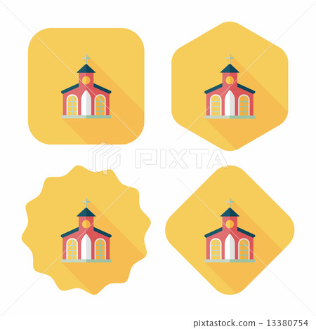 Building church flat icon with long shadow,eps10 Building church flat icon with long shadow,eps10 13380754