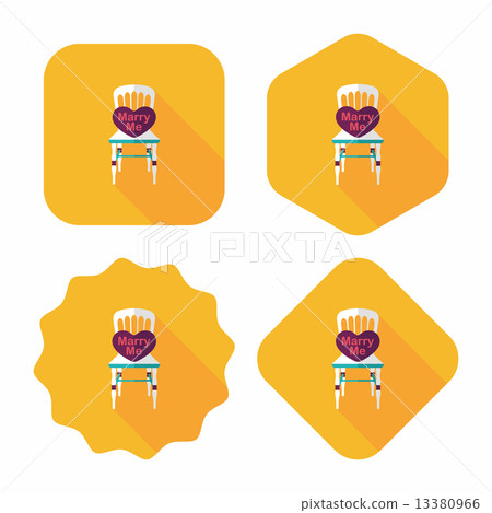 wedding marry me shape pillow flat icon with long shadow,eps10 wedding marry me shape pillow flat icon with long shadow,eps10 13380966