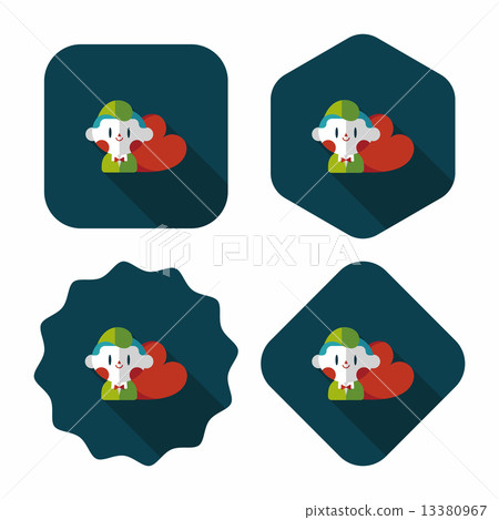Valentine's day boy flat icon with long shadow,eps10 Valentine's day boy flat icon with long shadow,eps10 13380967