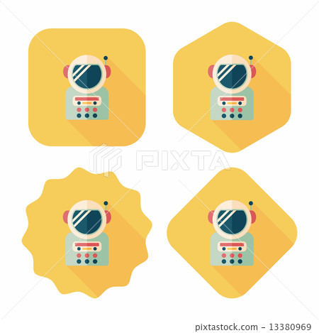 Space Astronaut flat icon with long shadow, eps10 Space Astronaut flat icon with long shadow, eps10 13380969