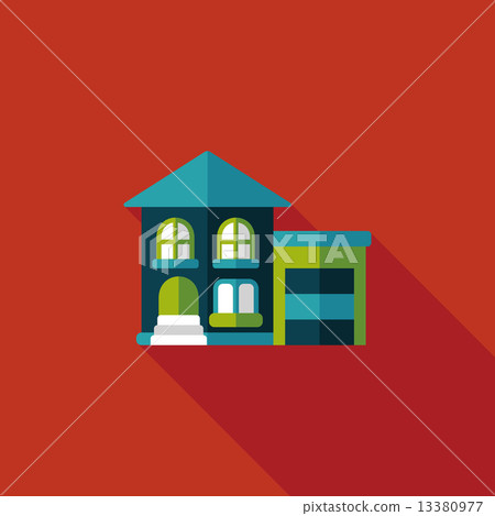 Building flat icon with long shadow,eps10 Building flat icon with long shadow,eps10 13380977