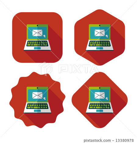 laptop flat icon with long shadow,eps10 laptop flat icon with long shadow,eps10 13380978