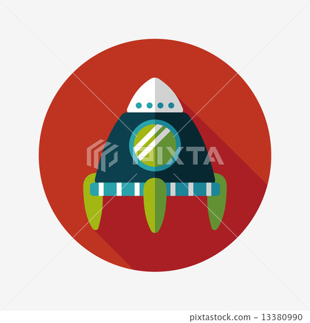 Space rocket flat icon with long shadow,eps10 Space rocket flat icon with long shadow,eps10 13380990