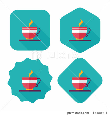 coffee flat icon with long shadow,eps10 coffee flat icon with long shadow,eps10 13380991