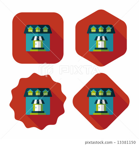 Building flat icon with long shadow,eps10 Building flat icon with long shadow,eps10 13381150