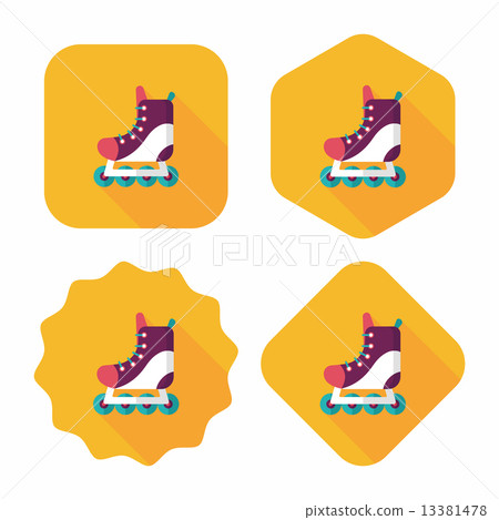 roller skates flat icon with long shadow,eps10 roller skates flat icon with long shadow,eps10 13381478