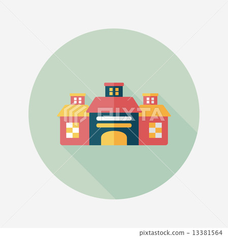 Building flat icon with long shadow,eps10 Building flat icon with long shadow,eps10 13381564