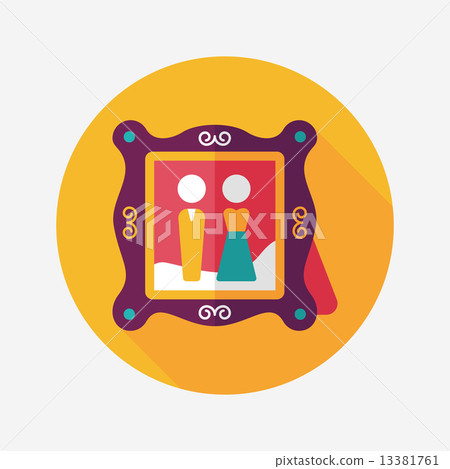 wedding photo flat icon with long shadow,eps10 - Stock Illustration ...