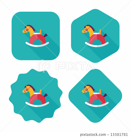 horse toy flat icon with long shadow,eps10 horse toy flat icon with long shadow,eps10 13381781