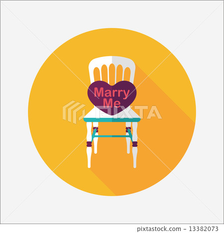 wedding marry me shape pillow flat icon with long shadow,eps10 wedding marry me shape pillow flat icon with long shadow,eps10 13382073