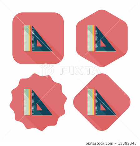 Ruler flat icon with long shadow,eps10 13382343