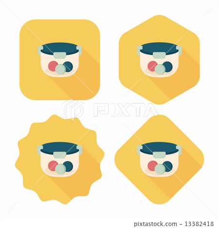 kitchenware preserving container flat icon with long shadow,eps1 13382418