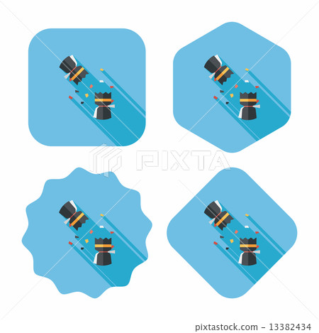 Christmas cracker flat icon with long shadow,eps10 13382434