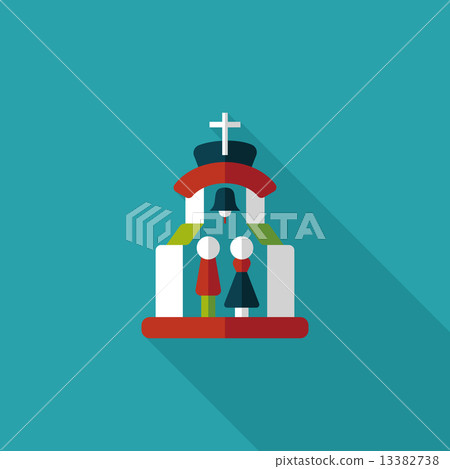 wedding ceremony in chruch flat icon with long shadow,eps10 wedding ceremony in chruch flat icon with long shadow,eps10 13382738