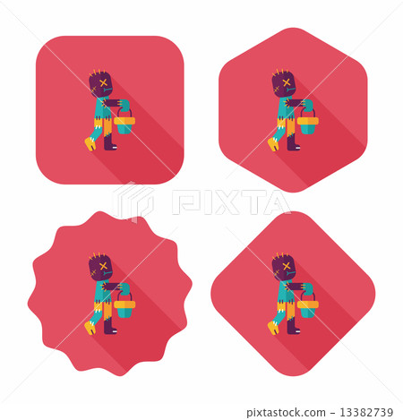 Halloween mummy flat icon with long shadow,eps10 Halloween mummy flat icon with long shadow,eps10 13382739