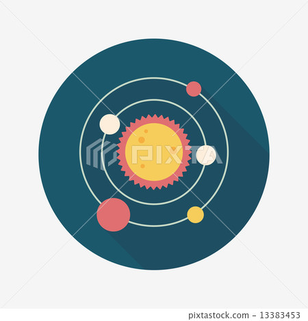 Space planet flat icon with long shadow,eps10 Space planet flat icon with long shadow,eps10 13383453