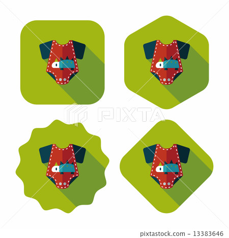 baby onesie flat icon with long shadow,EPS 10 13383646