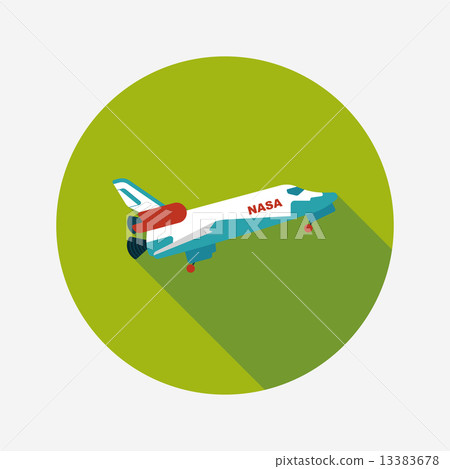 Spaceship flat icon with long shadow,eps10 Spaceship flat icon with long shadow,eps10 13383678
